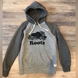 Roots Grey Hooded Sweatshirt